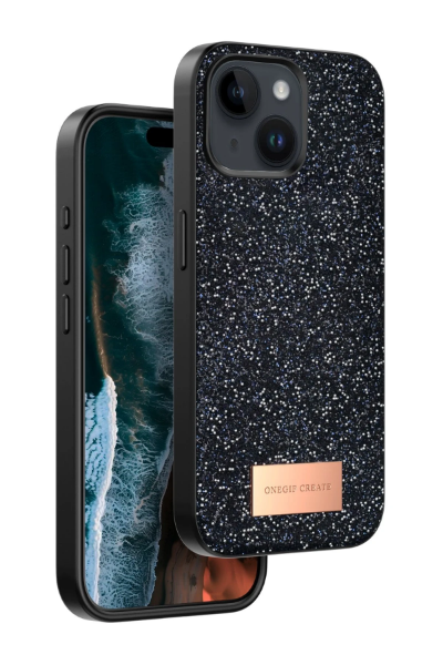 Onegif iPhone 14 Bright Simli Kapak - Siyah resmi