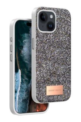 Onegif iPhone 14 Bright Simli Kapak - Gümüş resmi