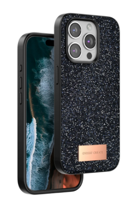 Onegif iPhone 14 Pro Max Bright Simli Kapak - Siyah resmi