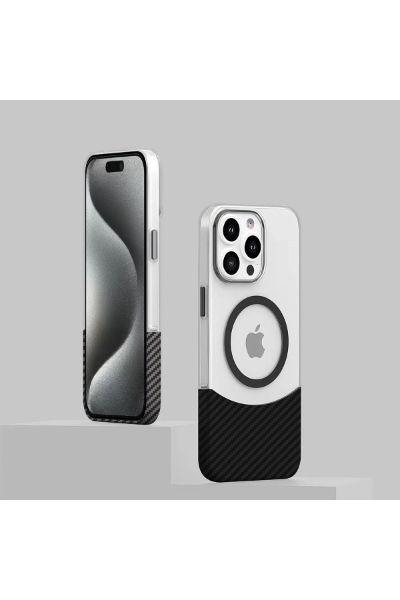 Joko iPhone 16 Carbon Puzzle Magsafe Kapak - Açık Mavi resmi