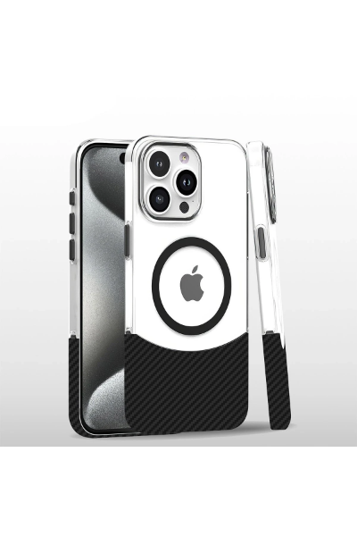 Joko iPhone 16 Pro Carbon Puzzle Magsafe Kapak - Siyah-2 resmi