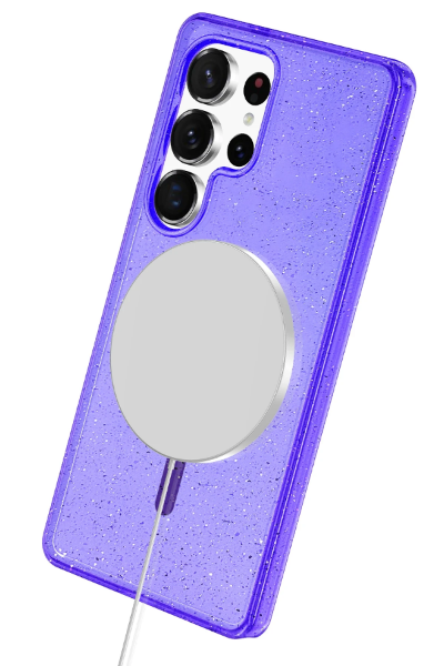 Newface Samsung Galaxy S25 Ultra Glow Magsafe Kapak - Mor resmi