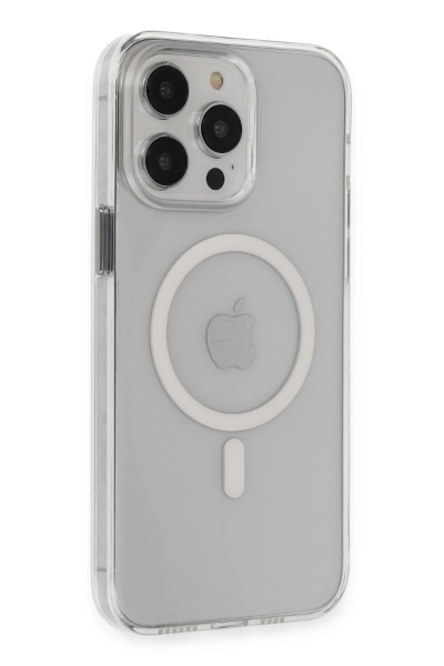 Newface iPhone 15 Pro Max Kılıf Tron Şeffaf Magsafe Kapak - Şeffaf resmi