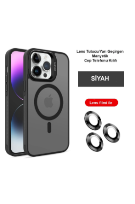 Joko iPhone 14 Pro Kılıf Flet Lens Magsafe Kapak - Siyah resmi