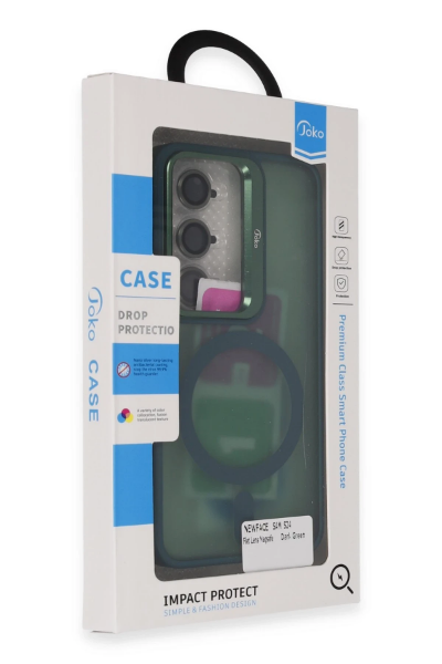 Joko Samsung Galaxy S24 Plus Flet Lens Magsafe Kapak - Koyu Yeşil resmi