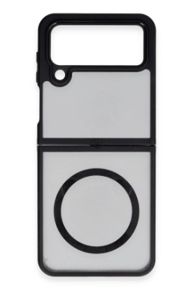 Newface Samsung Galaxy Z Flip 4 Kılıf Blur Fold Magsafe Kapak - Mat Siyah resmi