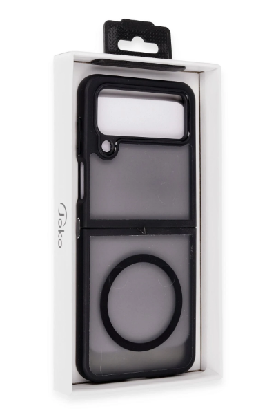 Newface Samsung Galaxy Z Flip 4 Kılıf Blur Fold Magsafe Kapak - Mat Siyah resmi
