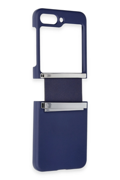 Newface Samsung Galaxy Z Flip 6 Kılıf Belt Flip Kapak - Lacivert resmi