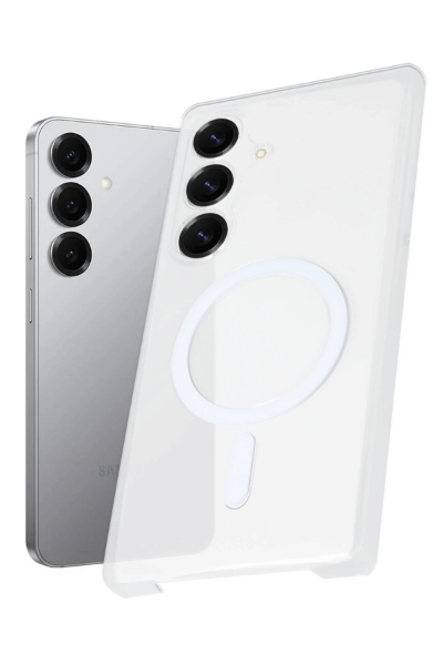 Newface Samsung Galaxy S25 Kılıf PC Zara Magsafe Şeffaf Kılıf - Şeffaf resmi