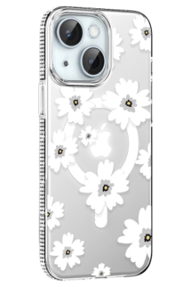 Joko Apple iPhone 14 Floral Magsafe Kapak - Beyaz resmi
