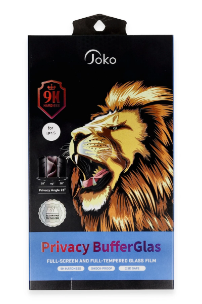 Joko iPhone 14 Buffer Hayalet Cam Ekran Koruyucu - Siyah resmi