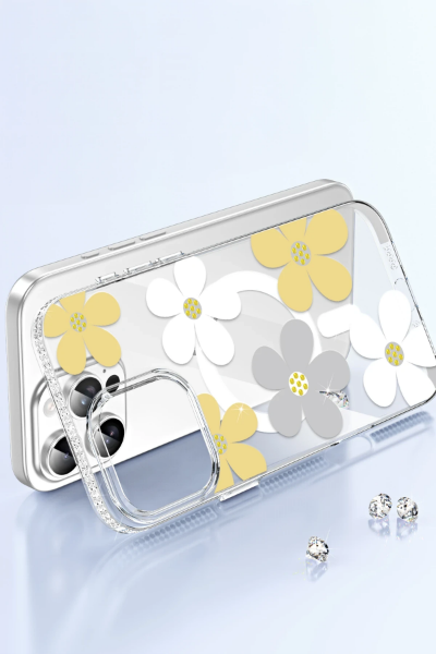 Joko Apple iPhone 14 Floral Magsafe Kapak - Sarı resmi
