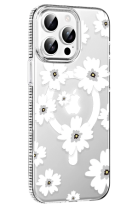 Joko Apple iPhone 15 Pro Max Floral Magsafe Kapak - Beyaz resmi