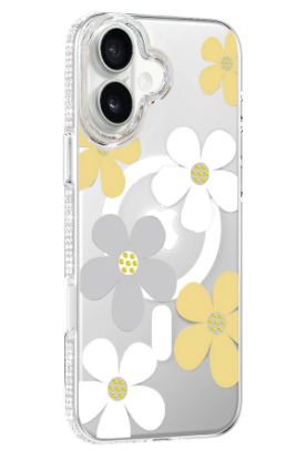 Joko Apple iPhone 16 Floral Magsafe Kapak - Sarı resmi