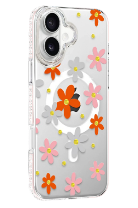 Joko Apple iPhone 16 Floral Magsafe Kapak - Turuncu resmi