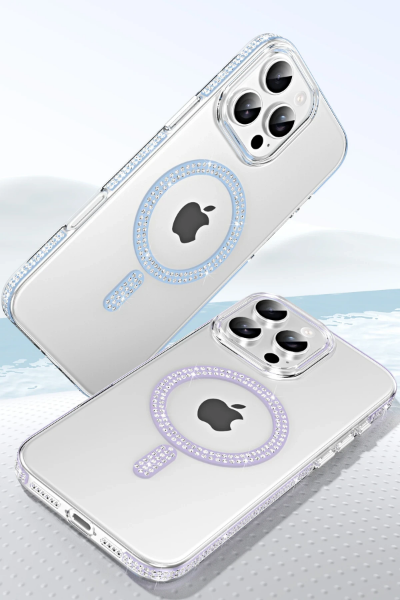 Joko Apple iPhone 14 Pro Max Move Taşlı Magsafe Kapak - Mavi resmi