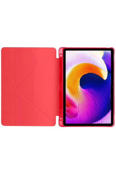 Newface Xiaomi Redmi Pad SE Kılıf Kalemlikli Mars Tablet Kılıfı - Kırmızı resmi