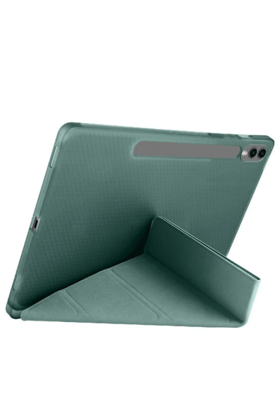 Newface Samsung Galaxy X510 Tab S9 FE 11 Kılıf Kalemlikli Mars Tablet Kılıfı - Koyu Yeşil resmi