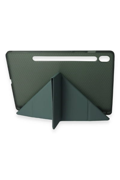 Newface Samsung Galaxy Tab A9 Plus Kılıf Kalemlikli Mars Tablet Kılıfı - Koyu Yeşil resmi