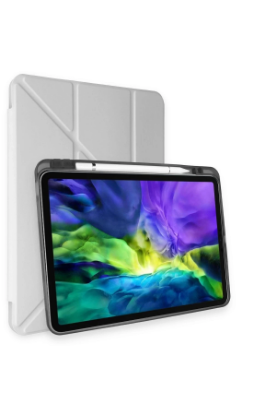Newface Samsung Galaxy Tab A9 Plus Kılıf Kalemlikli Mars Tablet Kılıfı - Gri resmi