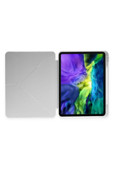 Newface iPad Pro 11 (2024) Kılıf Kalemlikli Mars Tablet Kılıfı - Gri resmi