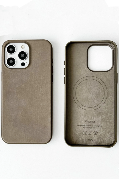 Newface iPhone 15 Pro Max Kılıf Karen Magsafe Kapak - Kahverengi resmi