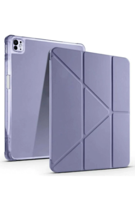Newface iPad Pro 13 (2024) Kılıf Kalemlikli Mars Tablet Kılıfı - Lila resmi
