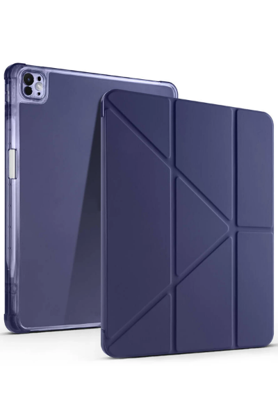 Newface iPad Air 13 (2024) Kılıf Kalemlikli Mars Tablet Kılıfı - Lacivert resmi