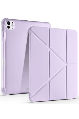 Newface iPad Air 13 (2024) Kılıf Kalemlikli Mars Tablet Kılıfı - Açık Mor resmi