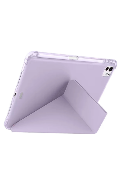 Newface iPad Air 13 (2024) Kılıf Kalemlikli Mars Tablet Kılıfı - Açık Mor resmi