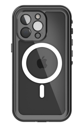 Newface iPhone 13 Pro Kılıf Red Pepper Magneticsafe Su Geçirmez Kılıf - Siyah-Gri resmi