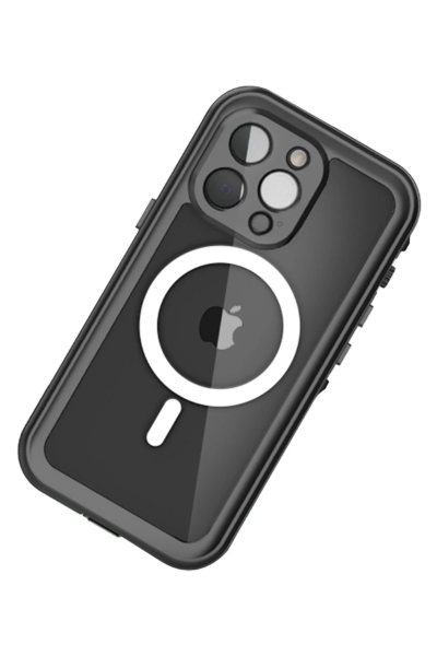 Newface iPhone 13 Pro Kılıf Red Pepper Magneticsafe Su Geçirmez Kılıf - Siyah-Gri resmi