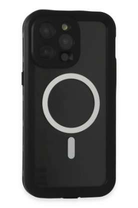 Newface iPhone 15 Pro Kılıf Red Pepper Magneticsafe Su Geçirmez Kılıf - Siyah-Gri resmi