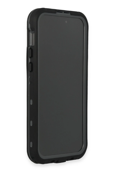 Newface iPhone 15 Pro Kılıf Red Pepper Magneticsafe Su Geçirmez Kılıf - Siyah-Gri resmi