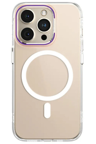 Newface iPhone 14 Pro Kılıf Blueo Anti Drop Magsafe Kapak - Derin Mor resmi