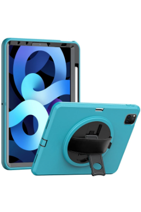 Newface iPad Pro 11 (2018) Kılıf Hand Strap Tablet Kılıfı - Turkuaz resmi