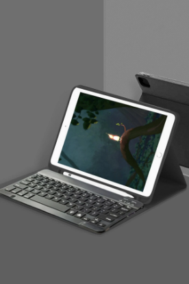 Newface Samsung Galaxy Tab A9 Kılıf KC01 Smart Klavyeli Tablet Kılıfı - Siyah resmi