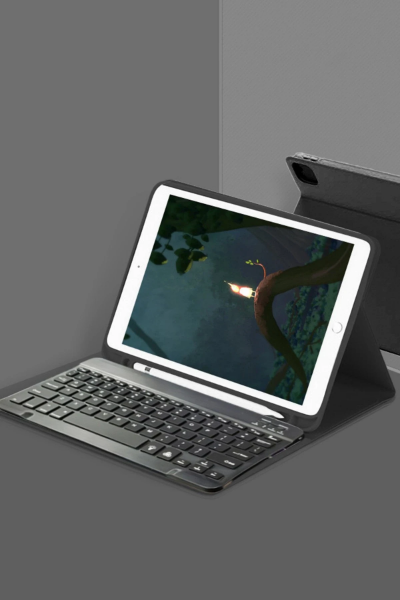 Newface Samsung Galaxy Tab A9 Kılıf KC01 Smart Klavyeli Tablet Kılıfı - Siyah resmi