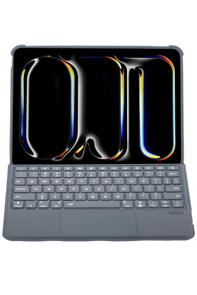 Newface T5507D iPad Pro 11 (2022) Kılıf Palermo Ledli Klavyeli Standlı Tablet Kılıfı - Siyah resmi