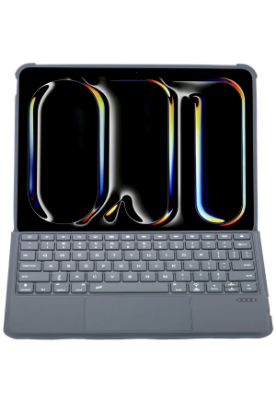 Newface T5504D iPad Pro 11 (2024) Kılıf Palermo Ledli Klavyeli Standlı Tablet Kılıfı - Siyah resmi