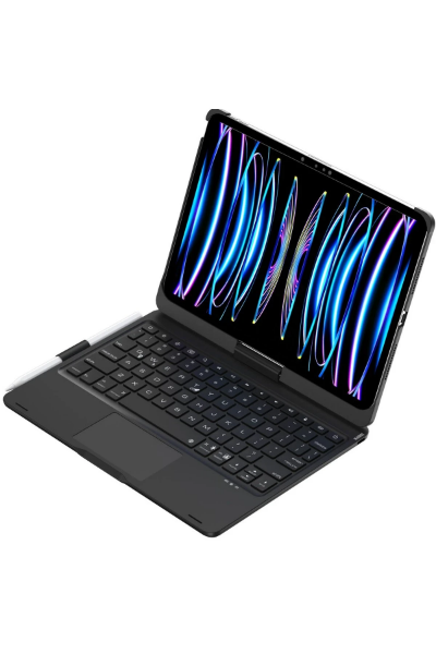 Newface iPad Pro 11 (2024) F11 ATS Kılıf Magic Dönen Klavyeli Tablet Kılıf - Siyah resmi