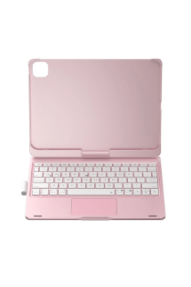 Newface iPad Pro 11 (2024) F11 ATS Kılıf Magic Dönen Klavyeli Tablet Kılıf - Pembe resmi