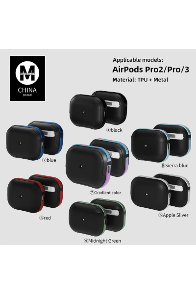 Movenchy Airpods 3 (3.nesil) MO-A8 Armor Kılıf - Lacivert resmi