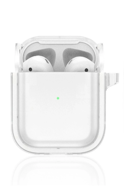 Movenchy Airpods 4 (4.nesil) Shiny Şeffaf Kılıf - Beyaz resmi