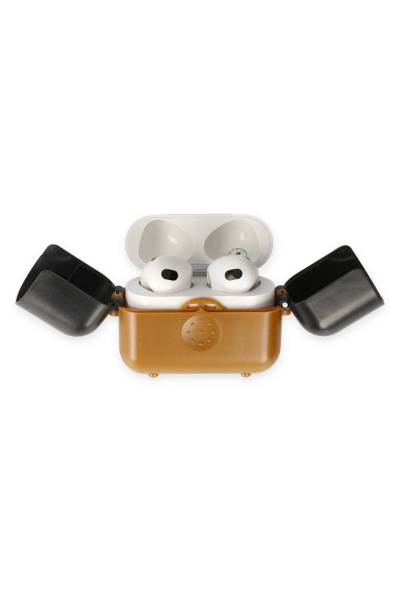 Newface Airpods 3 (3.nesil) Basmalı Kılıf - Kahverengi-Siyah resmi