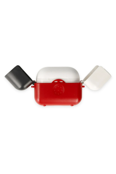 Newface Airpods 3 (3.nesil) Basmalı Kılıf - Kırmızı-Siyah-Beyaz resmi